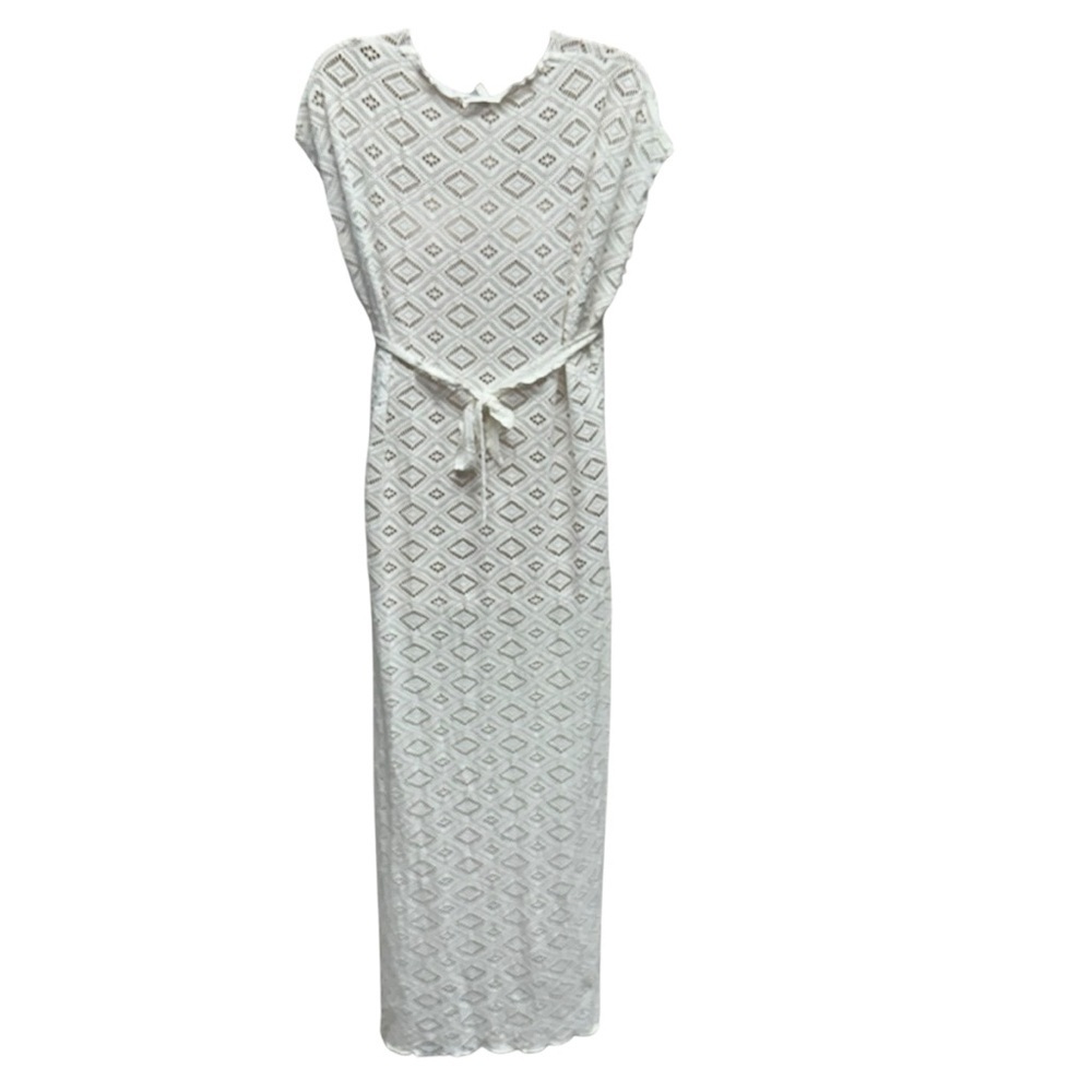 Becca Rebecca Virtue women’s swim cover up dress white lace size XS-S beach - Picture 2 of 7